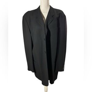 Donna Karan Signature Men’s Made in Italy Wool Black Blazer